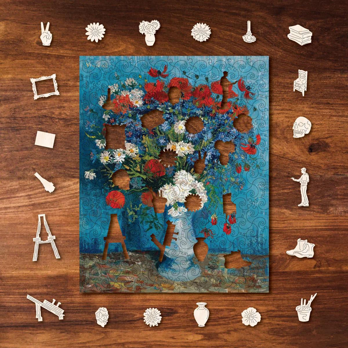 Vase With Cornflowers And Poppies - Image 4